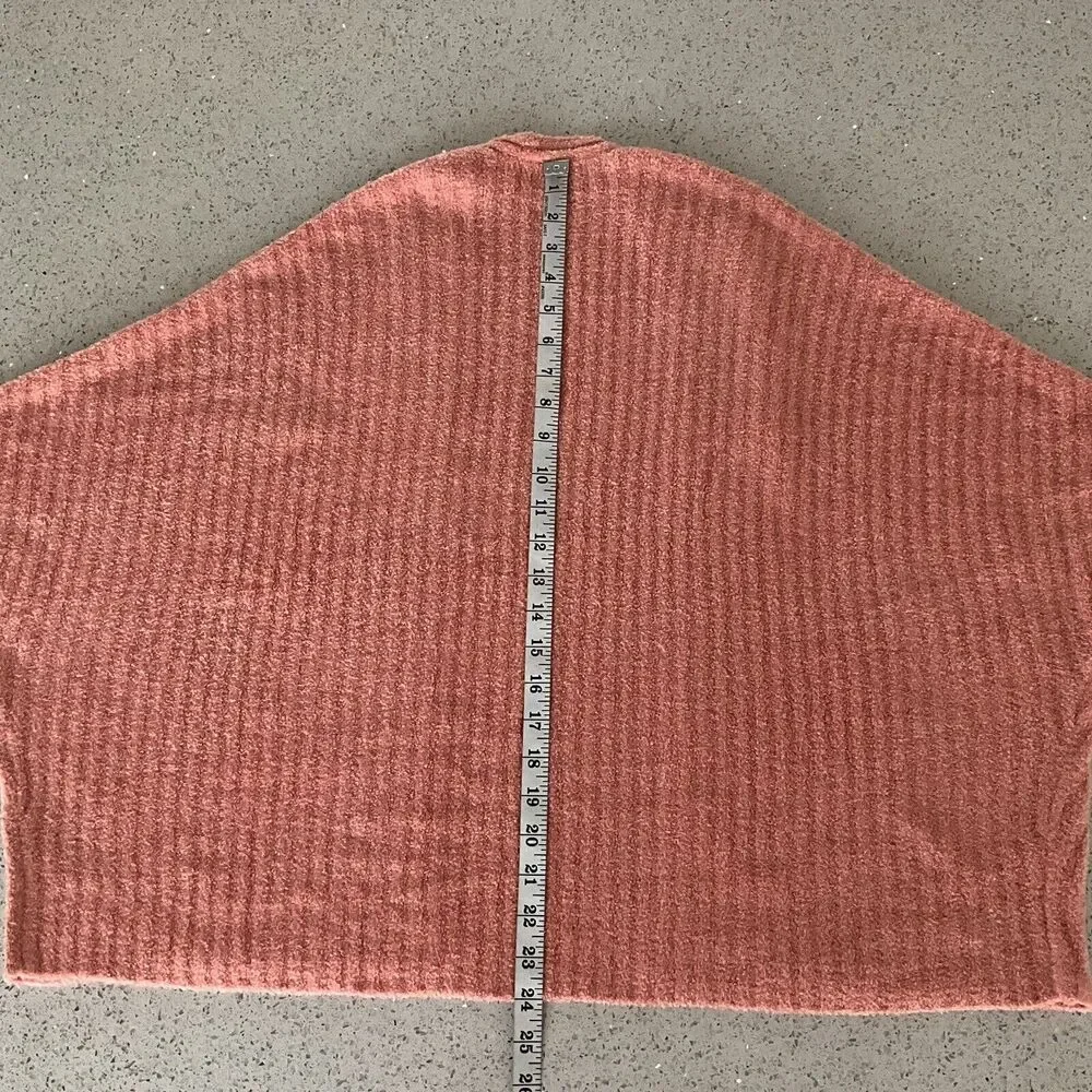 Barefoot Dreams Cardigan Ribbed Cozychic Lite Coral S - Picture 7 of 12